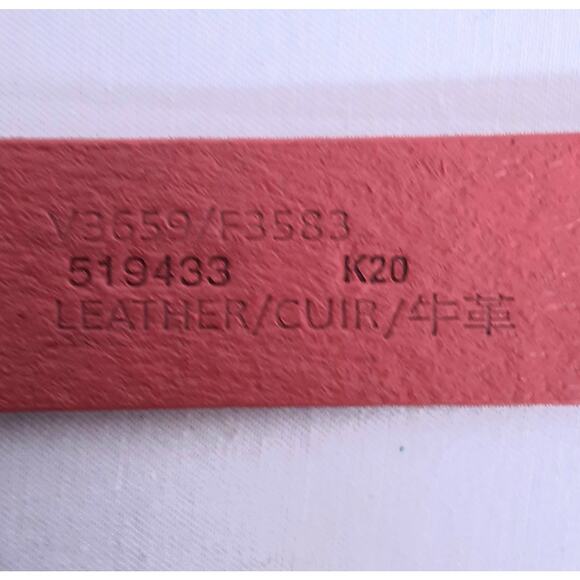 Lands End Womens Leather Belt XSmall Coral Colored Reptile Print - Picture 10 of 13